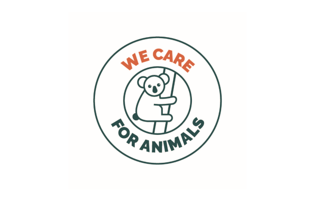 We care for animals icon featuring a koala